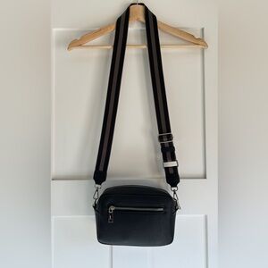 Black Crossbody Bag with 2 Guitar Straps
